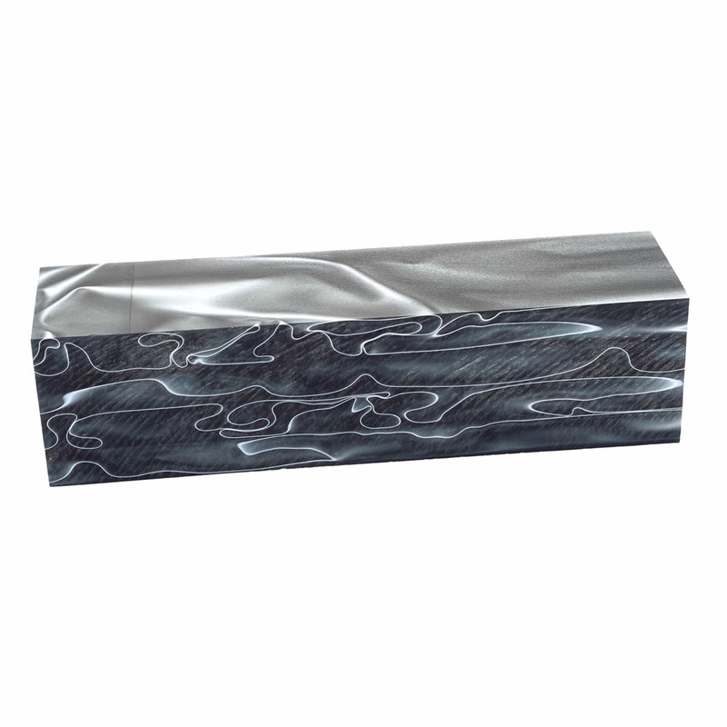 Acrylic Turning Blank - 1-1/2" x 1-1/2" x 6" - Color:Ghost Trails Clouds